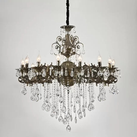 Candelabru Christopher 16X E14 Bronz Antichizat - vivimall.ro