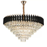 Candelabru Cristal Versailles Supremo 10Xe14, Diametru 80Cm, Lucios Si Negru - vivimall.ro