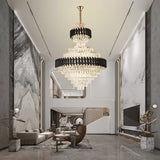 Candelabru Cristal Versailles Supremo Reale 20Xe27, Diametru 80Cm X Inaltime 110Cm, Lucios Si Negru - vivimall.ro