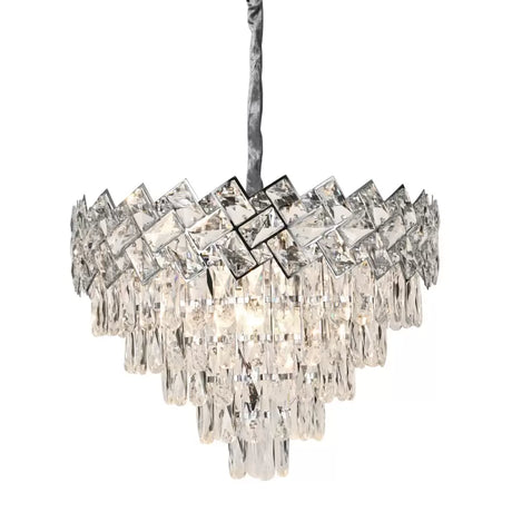 Candelabru Cristal Windsor Eleganza 5X E27, Diametru 49Cm, Crom Lucios - vivimall.ro