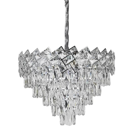 Candelabru Cristal Windsor Eleganza 5X E27, Diametru 49Cm, Crom Lucios - vivimall.ro