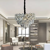 Candelabru Cristal Windsor Nobile 5Xe27, Diametru 40Cm, Crom Lucios - vivimall.ro