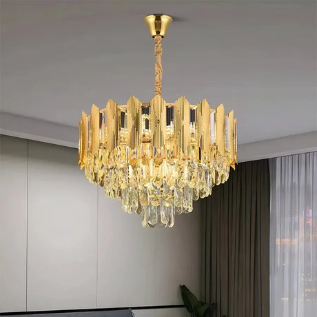 Candelabru Cristal Buckingham Nobile 5Xe14, Diametru 40Cm, Lucios - vivimall.ro