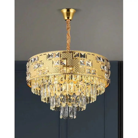 Candelabru Cristal Neuschwanstein Eleganza 7Xe14, Diametru 49Cm - vivimall.ro