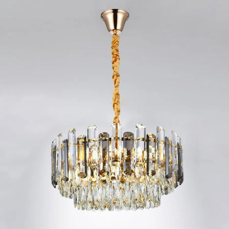 Candelabru Elros 8*E27, Metal Si Cristal - vivimall.ro