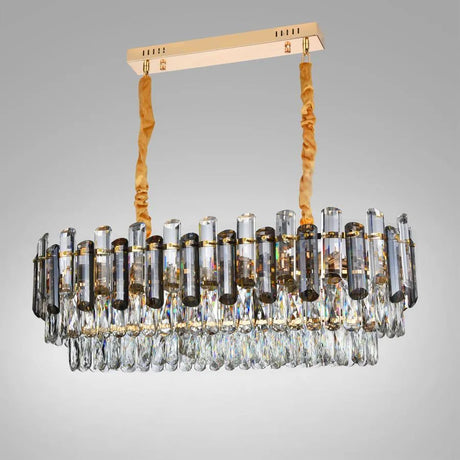 Candelabru Emir 8*E27, Metal Si Cristal - vivimall.ro