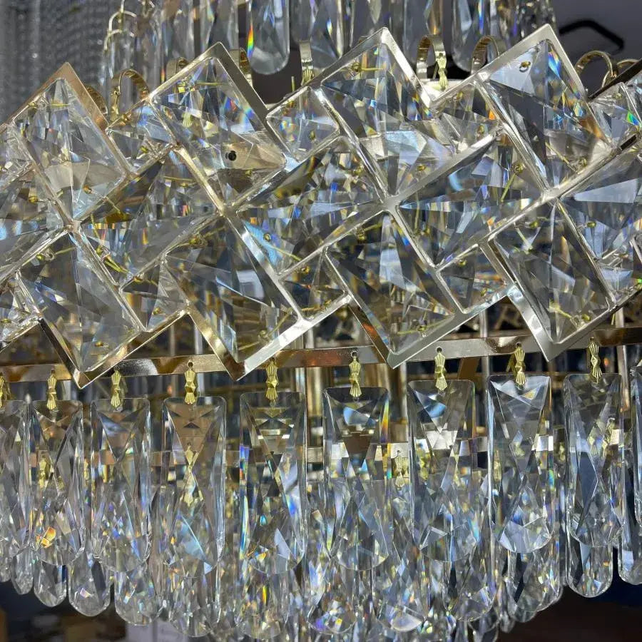 Candelabru Junnut 21*E27, Cristal Si Metal - vivimall.ro