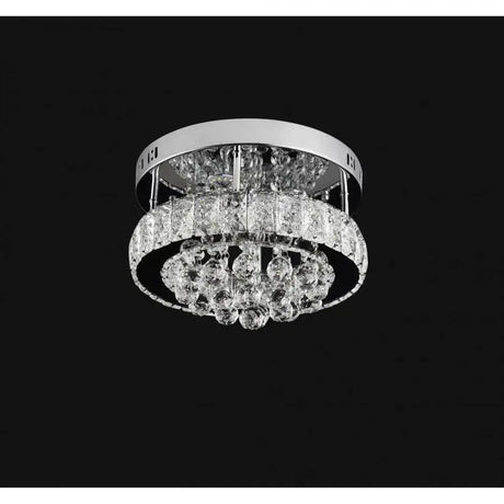 Lustra Led Cu Cristal Abel, Diametru 35Cm, Lumina Rece/Calda/Neutra - vivimall.ro