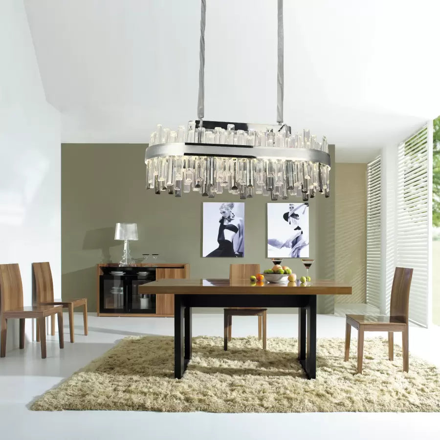 Candelabru Led Cristal Cu Telecomanda Morgan Dimabil - vivimall.ro