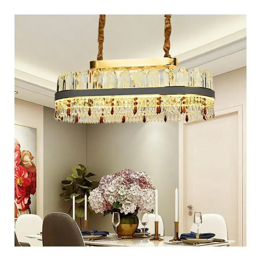 Candelabru Led Pollux Cu Telecomanda, Diametru 80Cm, Cristal - vivimall.ro
