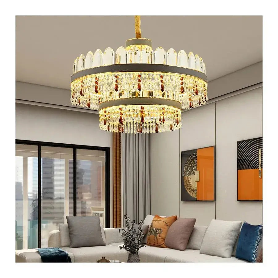 Candelabru Led Pollux Cu Telecomanda, Diametru 75Cm, Cristal - vivimall.ro