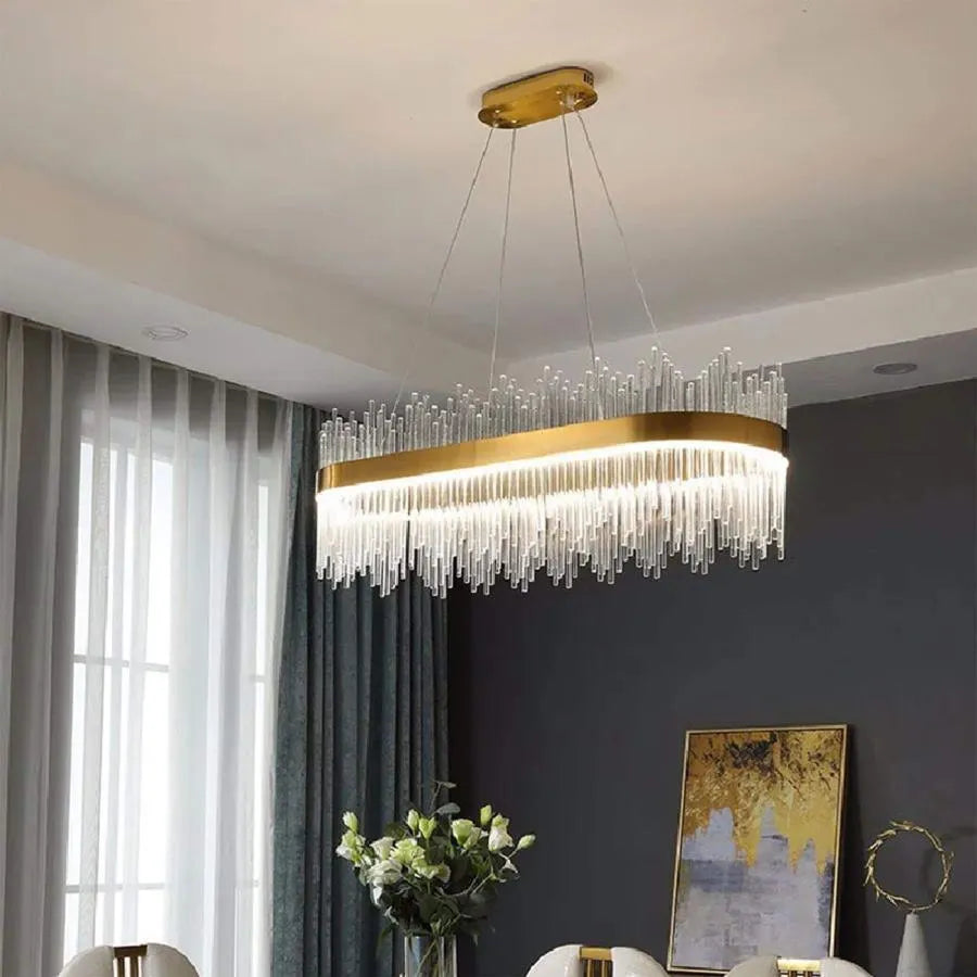 Lustra Led Suspendata Simone, Liniara, Lumina Rece/Calda/Neutra, Dimabila, Lucios - vivimall.ro