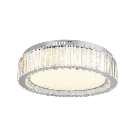Lustra Led Cu Telecomanda Si Cristal Madox, Lumina Rece/Calda/Neutra, Dimabila - vivimall.ro