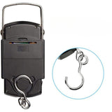 Cantar Digital De Mana Cu Carlig, Cantar Portabil, Pescuit, Cu Maner, Capacitate 50 Kg, Cu Metru Incorporat, 20.5 X 6 X 2.5 Cm, Negru - vivimall.ro