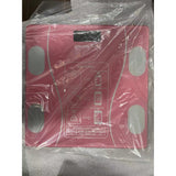 Cantar Electronic Inteligent De Baie Flippy Cu Aplicatie Smart, Corporal, Ecran Digital Iluminat, Termometru, Suporta Maxim 180 Kg, 26 x 26 cm, Baterii, Roz