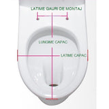 Capac De Toaleta Cu Reductie 3 In 1, Pentru Copii +3 Ani Si Adulti, Coborare Lenta Si Silentioasa, Instalare Usoara, Din Pp5, In Forma De O, Alb/Roz - vivimall.ro