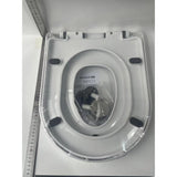 Capac de Toaleta cu Reductie 2 in 1, Vivimall, pentru Copii si Adulti, Coborare Lenta si Silentioasa, Instalare Usoara, din PP5 , in Forma de U Patrat, Alb - vivimall.ro