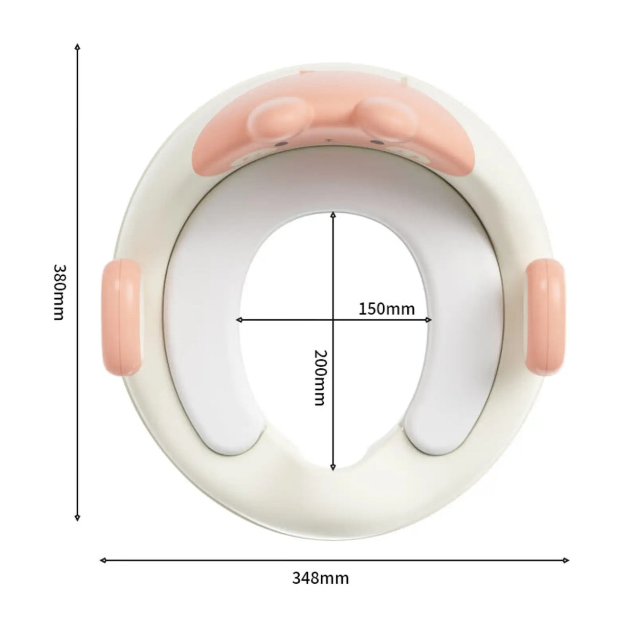 Capac Wc Cu Reductie, Pentru Copii, Cu Manere, Model Ursulet, Plastic Durabil - vivimall.ro