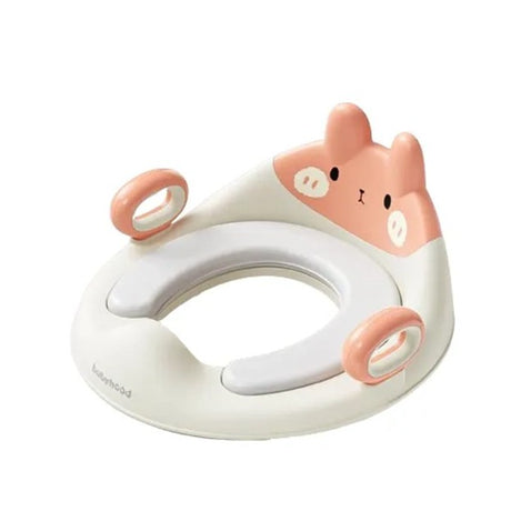 Capac Wc Cu Reductie, Pentru Copii, Cu Manere, Model Ursulet, Plastic Durabil - vivimall.ro