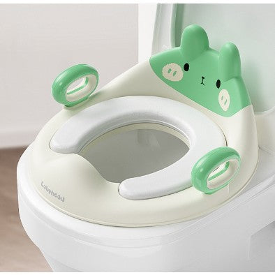 Capac Wc Cu Reductie, Pentru Copii, Cu Manere, Model Ursulet, Plastic Durabil - vivimall.ro