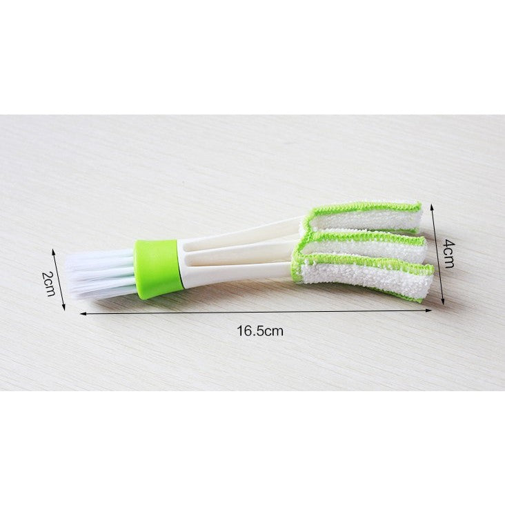 Perie Multifunctionala De Curatare, Pentru Ventilatie Auto, Doua Capete, Moale, Microfibra, Alb-, 16.25Cm - vivimall.ro