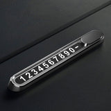 Suport Auto Numar Telefon Parbriz, Flippy, Aliaj de Aluminiu, Lipire cu Banda Dubla Adeziva, 13,8 cm, Negru