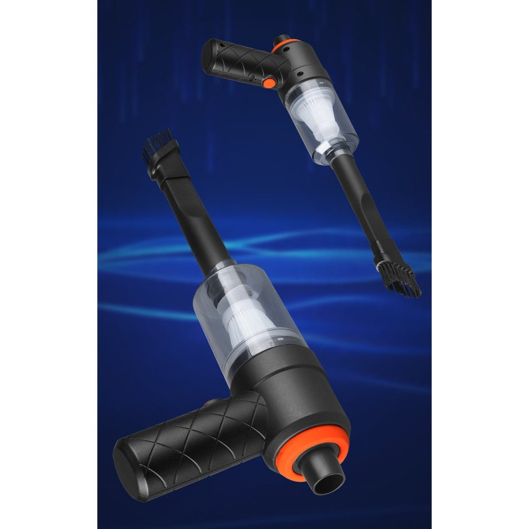 Aspirator Portabil Fara Fir, Tip Pistol 2 In 1, Suflare Si Aspirare, Incarcare Usb, Pentru Casa Si Masina, Autonomie 30 Min - vivimall.ro