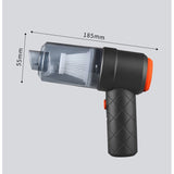 Aspirator Portabil Fara Fir, Tip Pistol 2 In 1, Suflare Si Aspirare, Incarcare Usb, Pentru Casa Si Masina, Autonomie 30 Min - vivimall.ro