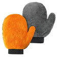 Manusa pentru Spalarea Masinii, Vivimall, Microfibra, Moale, Doua Fete, Umeda sau Uscata, Fara Zgariere, 25x20cm, Portocaliu-Gri - vivimall.ro