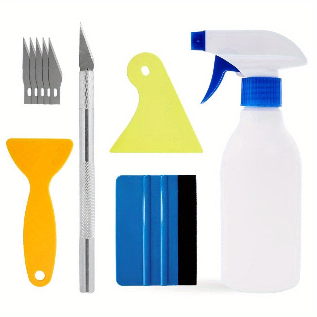 Accesorii pentru Tonarea Masina, set din 10 Bucati, Lame, Pulverizator, Palete, din Plastic PP, Multicolor