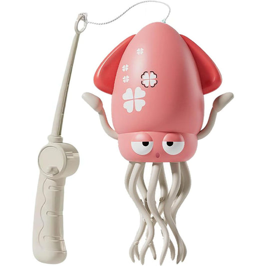 Caracatita Dansatoare, Vivimall, +3 Ani, 3 Moduri, din ABS, Incarcare USB, cu Undita Inclusa, 12.6 x 7.6 x 20.7 cm, Roz - vivimall.ro