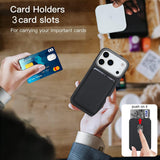 Husa Magsafe cu Suport Card, pentru iPhone 17 Air, Flippy, Mov