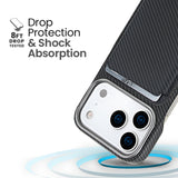 Husa Magsafe cu Suport Card, pentru iPhone 17 Pro, Flippy, Mov