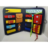 Carte Senzoriala Educativa Montessori, Vivimall, Dezvoltare Abilitati Motorii, 2 Pagini, 28x22x3 cm, Albastru