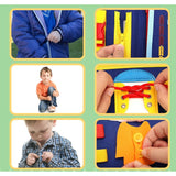 Carte Senzoriala Educativa Montessori, Dezvoltare Abilitati Motorii, 3 Pagini, Model Alfabet, 28X25X4 Cm, Albastru - vivimall.ro