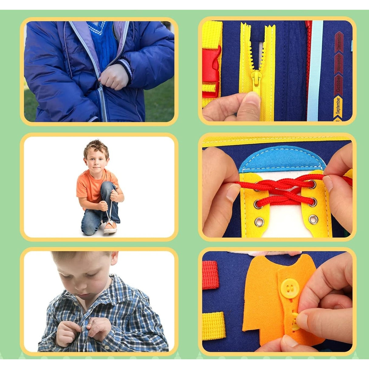 Carte Senzoriala Educativa Montessori, Vivimall, Dezvoltare Abilitati Motorii, 3 Pagini, Model Alfabet, 28x25x4 cm, Albastru