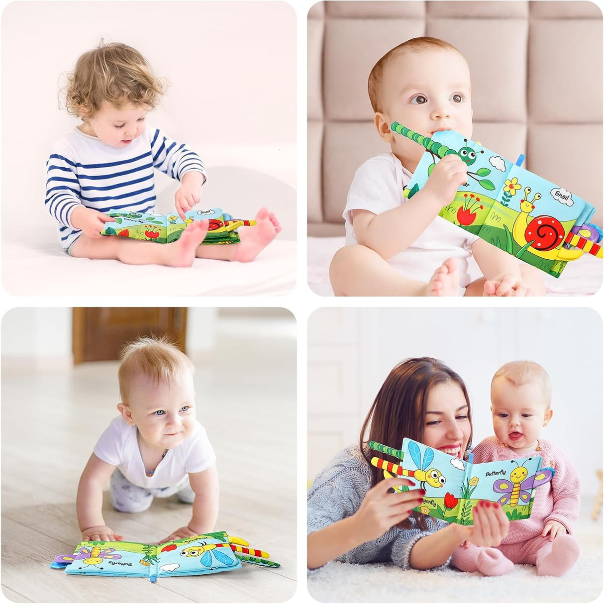 Carte Senzoriala, Pentru Bebelusi, Cu Animalute, 3D, Cu Sunete Si Fosnete, 0-3 Ani - vivimall.ro