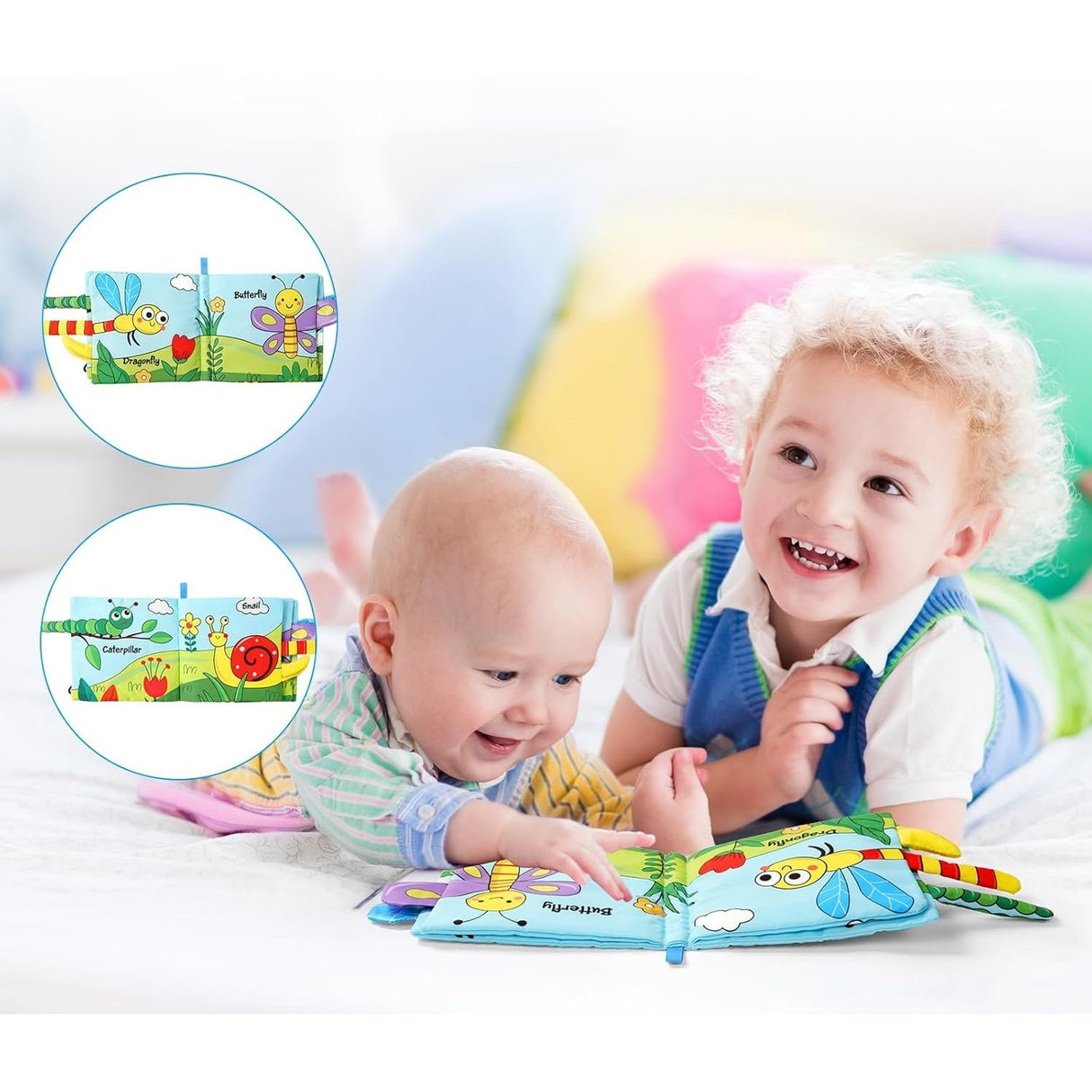 Carte Senzoriala, Pentru Bebelusi, Cu Animalute, 3D, Cu Sunete Si Fosnete, 0-3 Ani - vivimall.ro