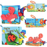 Carte Senzoriala, Pentru Bebelusi, Cu Animalute, 3D, Cu Sunete Si Fosnete, 0-3 Ani - vivimall.ro