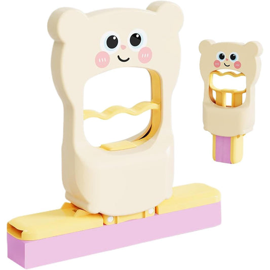 Mini Mop, Vivimall, de Mana, Pliabil, Model Ursulet, din Plastic, 9 x 15 x 15 cm, Roz - vivimall.ro