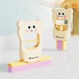 Mini Mop, Flippy, de Mana, Pliabil, Model Ursulet, din Plastic, 9 x 15 x 15 cm, Roz