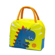 Geanta Termoizolanta pentru Copii, Vivimall, 23x13x19 cm, Model Imprimeu Dinozaur, din Folie de Aluminiu si Panza Oxford, Albastru/Galben - vivimall.ro