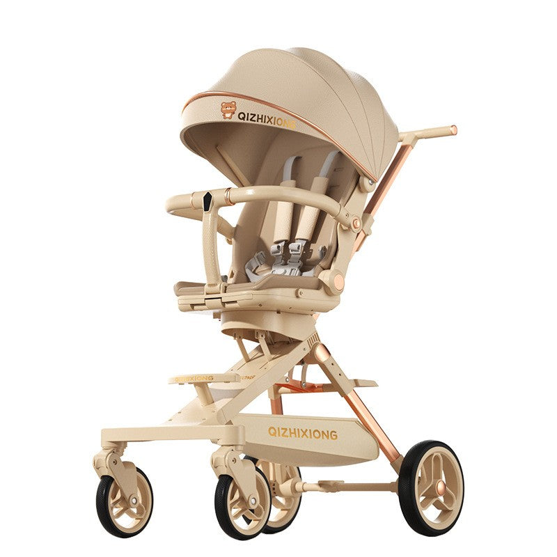 Carucior Sport 3In1, 6-36 Luni, Pliabil, Tavita Pentru Masa, Pat De Dormit, Centura De Siguranta, Roti 360 Grade, Reversibil, Parasolar, Maner Reglabil