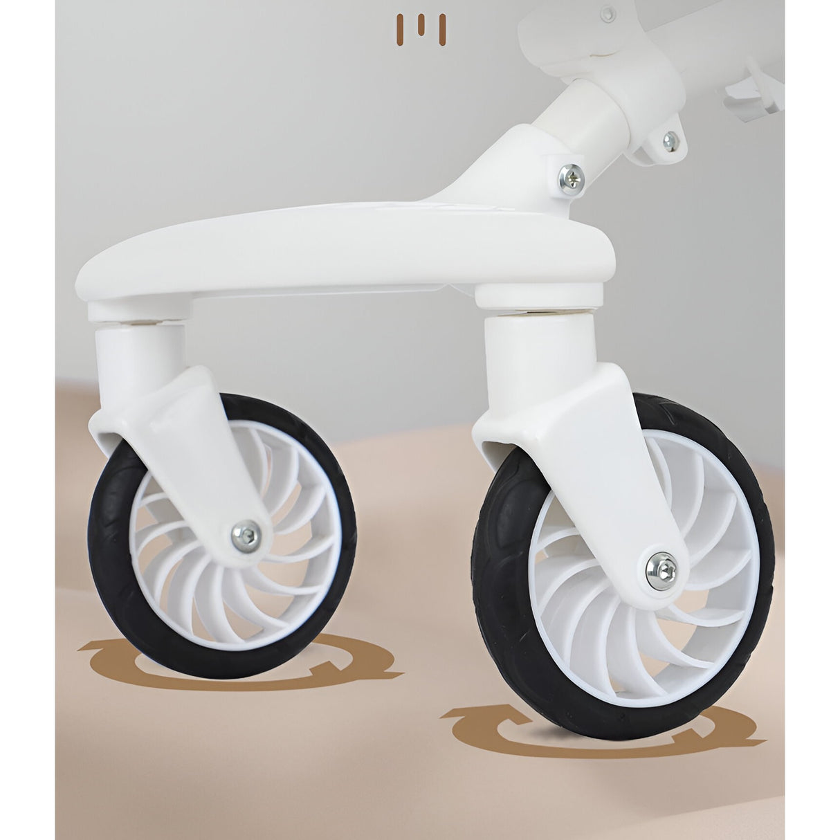 Carucior Sport Flippy 3in1, 6-36 Luni, Reversibil, Pliabil, Tavita pentru Masa, Pozitie de Somn, Centura de Siguranta, Roti 360, Suport Pahar, Copertina pentru Soare, 32x63x95cm, Bej Model Cosmos - vivimall.ro