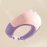 Casca de Dus, Vivimall, Previne Scurgerea Apei si Samponului pe Fata, 0-12 Ani, Ajustabila, din TPE+PP, 20 x 23 cm, Model Unicorn, Roz/Mov - vivimall.ro