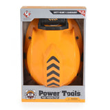 Casca Protectie cu Lanterna de Jucarie pentru Copii, Vivimall, Material Plastic, Interactiv, Distractiv, 29.5x19.5x6.5 cm, Portocaliu - vivimall.ro