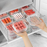 Caserola Alimentara, Cutie Pentru Pastrare A Alimentelor, Cutie Depozitare Pentru Frigider, Sigilata Dreptunghiulara, Din Plastic, 12 X 12 X 4.5 Cm, 350Ml, Transparent - vivimall.ro