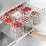 Caserola Alimentara, Cutie Pentru Pastrare A Alimentelor, Cutie Depozitare Pentru Frigider, Sigilata Dreptunghiulara, Din Plastic, 12 X 12 X 4.5 Cm, 350Ml, Transparent - vivimall.ro