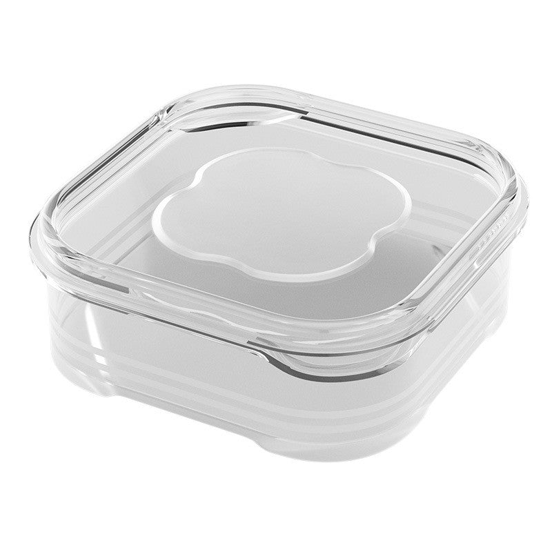 Caserola Alimentara, Cutie Pentru Pastrare A Alimentelor, Cutie Depozitare Pentru Frigider, Sigilata Dreptunghiulara, Din Plastic, 12 X 12 X 4.5 Cm, 350Ml, Transparent - vivimall.ro