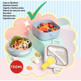 Caserola Pentru Copii Lunch Box, 750 Ml, Doua Boluri, Lingura, Foarfeca Din Plastic, Rezistenta La Scurgeri, Astra - vivimall.ro